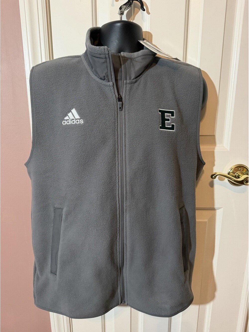 Adidas Eastern Michigan Eagles Fleece Vest Mens Size M New